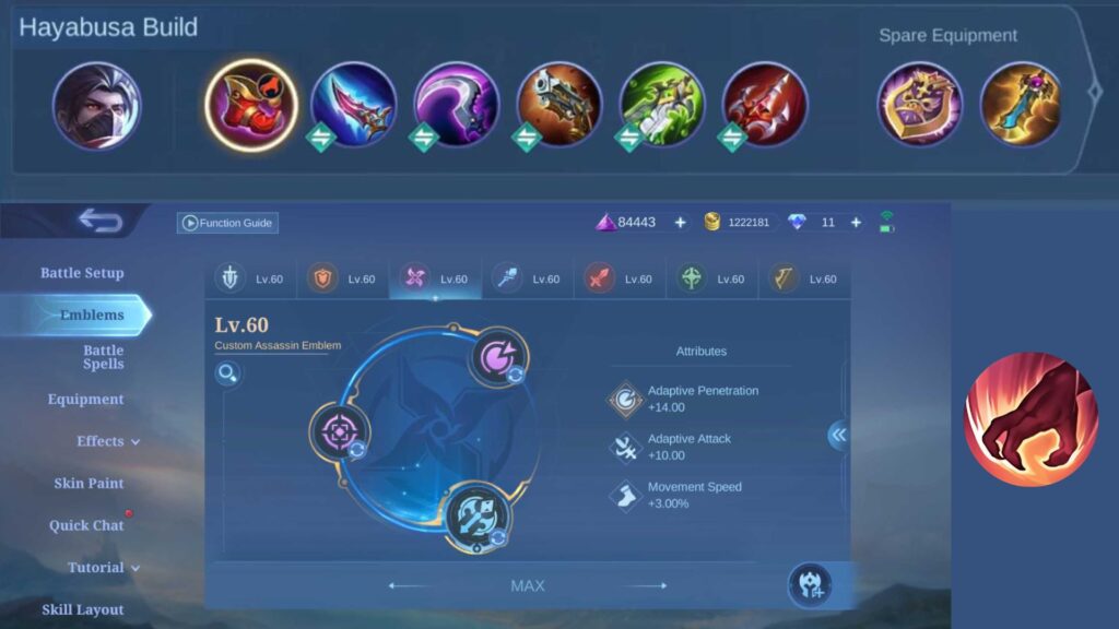 Best Hayabusa Build in Mobile Legends: Equipment, Emblem & Spell in MLBB 1