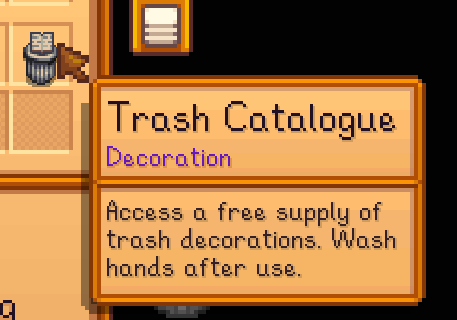 Stardew Valley trash catalogue