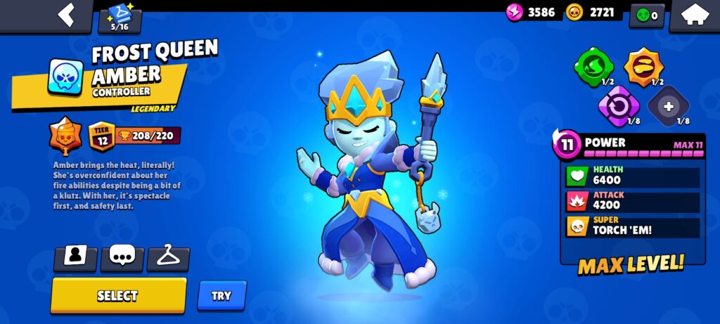 Frost Queen Amber to get free upgrade with "perks" in Brawl Stars 1