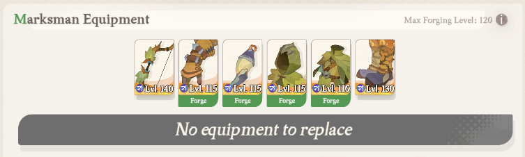 Equipment in AFK Journey (Level Push)